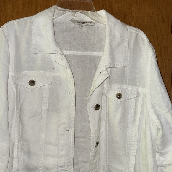 Coldwater Creek White Linen Jacket - Picture 3 of 5